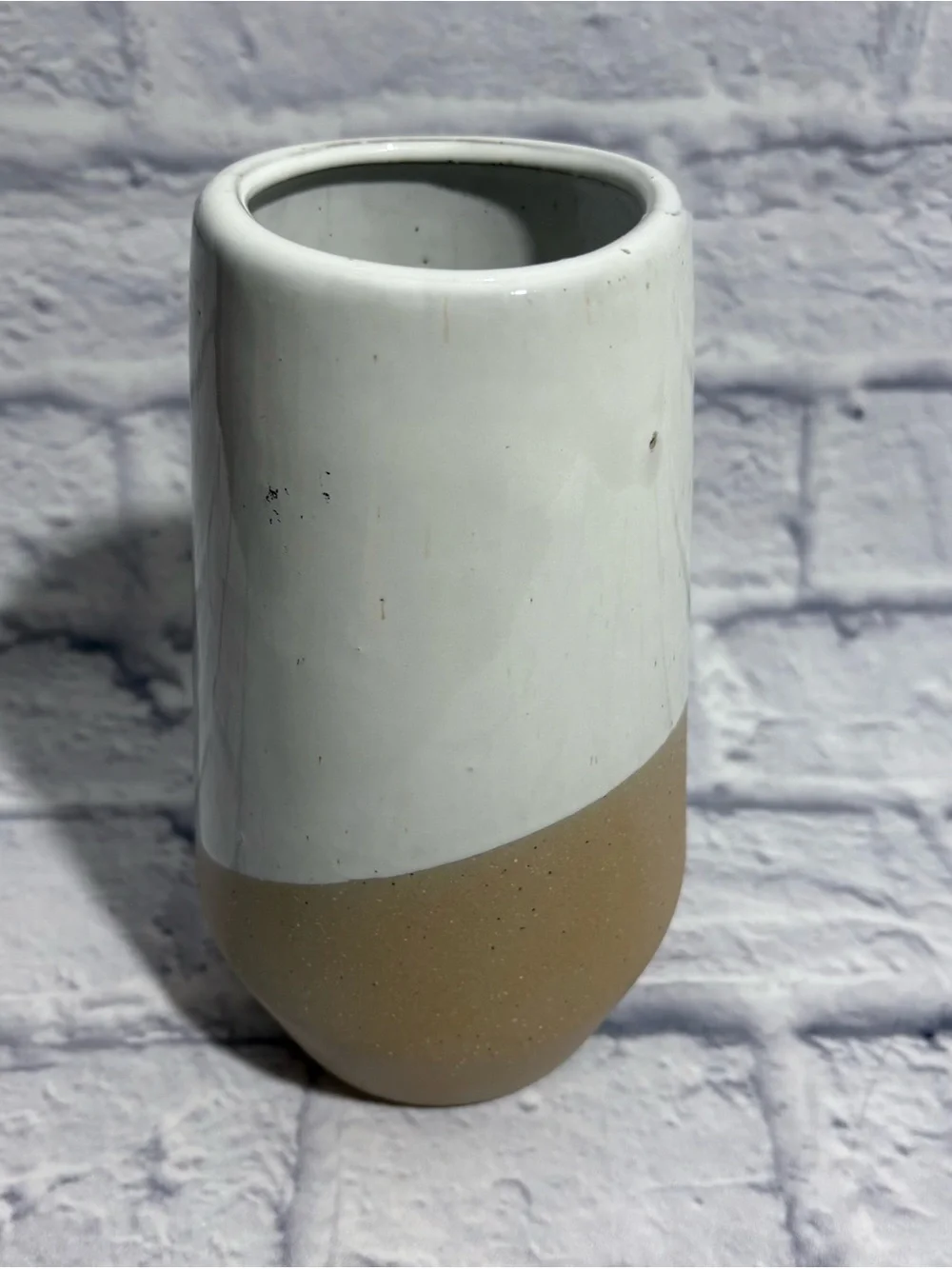 West Elm half-dipped tapered stoneware vase